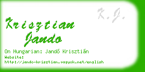 krisztian jando business card
