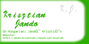 krisztian jando business card